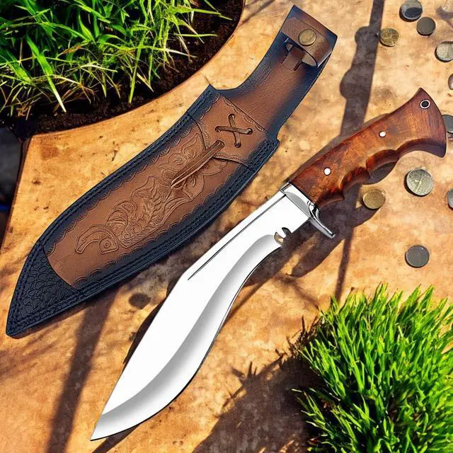 Alt view image 5 of 7 - Fixed Blade Hunting Knife. Sturdy knife to last long fully hand-made with sheath included has been designed for exceptional performance - Survival, Camping, Tactical, and Outdoor Knife