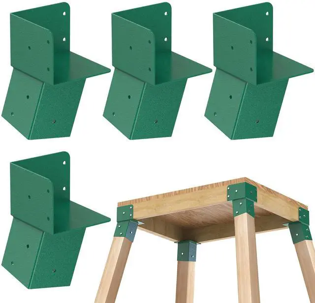 Main image of Heavy Duty Deer Stand Brackets, 4x4 Compound Angle Bracket, Powder Coated Elevated Bracket for Outdoor Platforms, Deer Hunting, Shooting Shack, Observation Decks& Tree Houses (4Pack)
