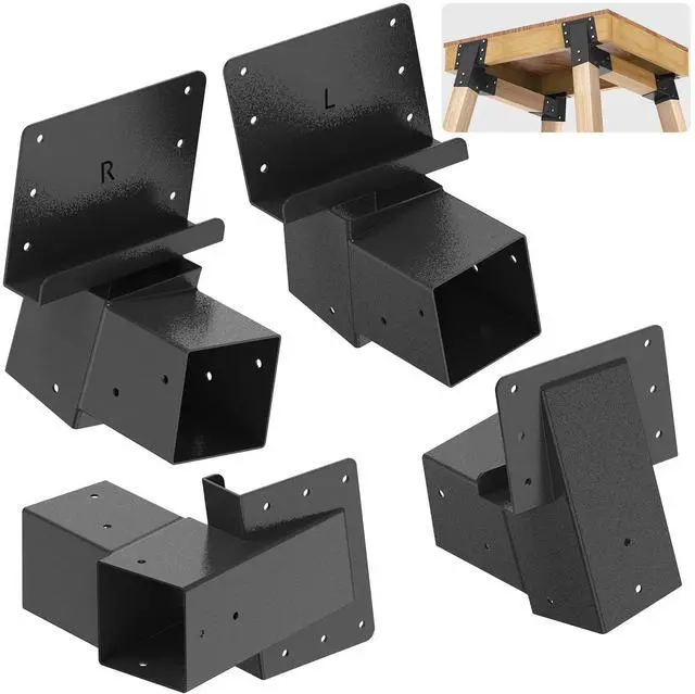 Main image of 4 Pack Deer Stand Brackets 4x4 Heavy Duty Deer Blind Brackets Outdoor Angle Brackets for Tree Stand, Outdoor Platforms, Hunting Blinds, Shooting Shack, Observation Decks, Elevated Platform