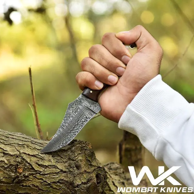 Alt view image 6 of 7 - Handmade Cowboy Knife for Men & Women with Leather Sheath, Fixed Blade EDC Hunting Knife for Outdoor Skinning Full Tang blade (Camel Bone)