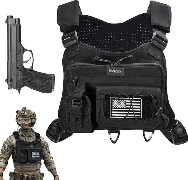 Main image of Chest Bag For Men: Tactical Chest Vest Fits Most Pistols Chest Rig EDC Pouch Pack for Running,Hiking,Travel