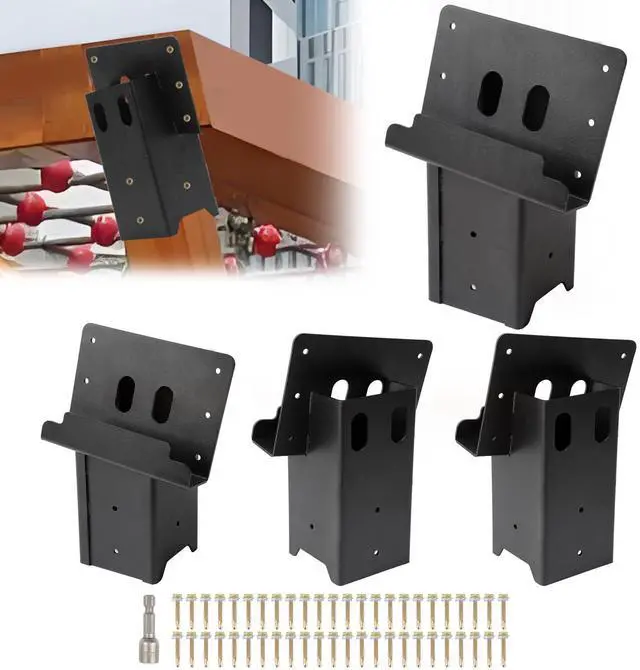 Main image of Deer Stand Brackets 4 x 4, Outdoor Platform Deer Blind Brackets 4 PCS / 8 PCS, 12 / 14 Gauge Steel Elevator Brackets for Hunting Platform, Shooting Shacks, Tree Houses