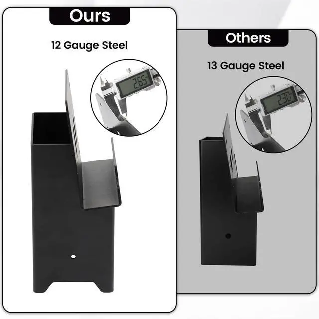 Alt view image 2 of 7 - Deer Stand Brackets 4 x 4, Outdoor Platform Deer Blind Brackets 4 PCS / 8 PCS, 12 / 14 Gauge Steel Elevator Brackets for Hunting Platform, Shooting Shacks, Tree Houses
