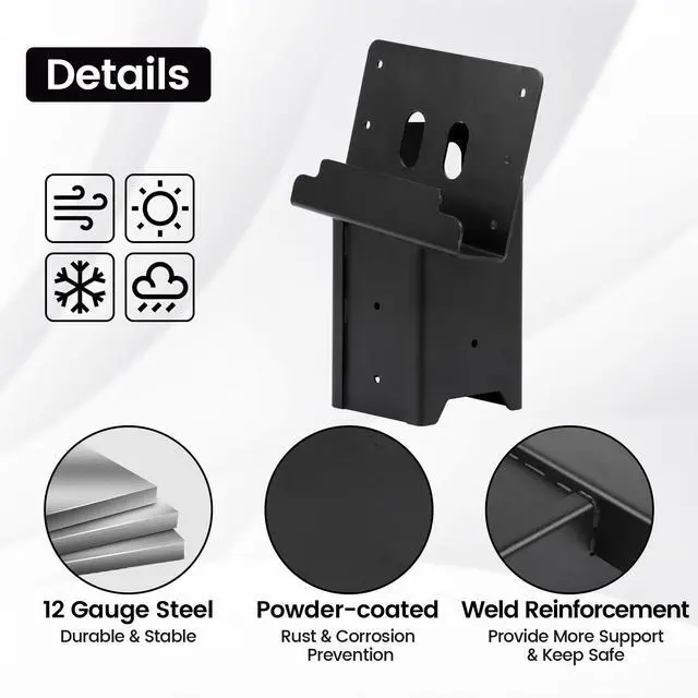 Alt view image 4 of 7 - Deer Stand Brackets 4 x 4, Outdoor Platform Deer Blind Brackets 4 PCS / 8 PCS, 12 / 14 Gauge Steel Elevator Brackets for Hunting Platform, Shooting Shacks, Tree Houses