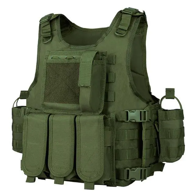 Alt view image 2 of 7 - YAKEDA Outdoor Tactical Airsoft Vest Adjustable Fit Adult