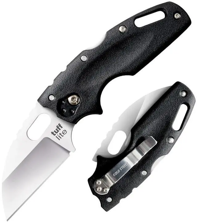 Main image of Tuff Lite 2.5" AUS8A Sheepsfoot Razor-Sharp Plain Blade 3.5" Griv-Ex Handle Pocket Folding Knife