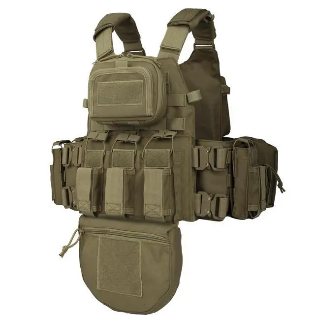 Alt view image 2 of 6 - Great Tactical Outdoor Vest for Men Multifunctional Modular Molle Vest with Metal Buckles