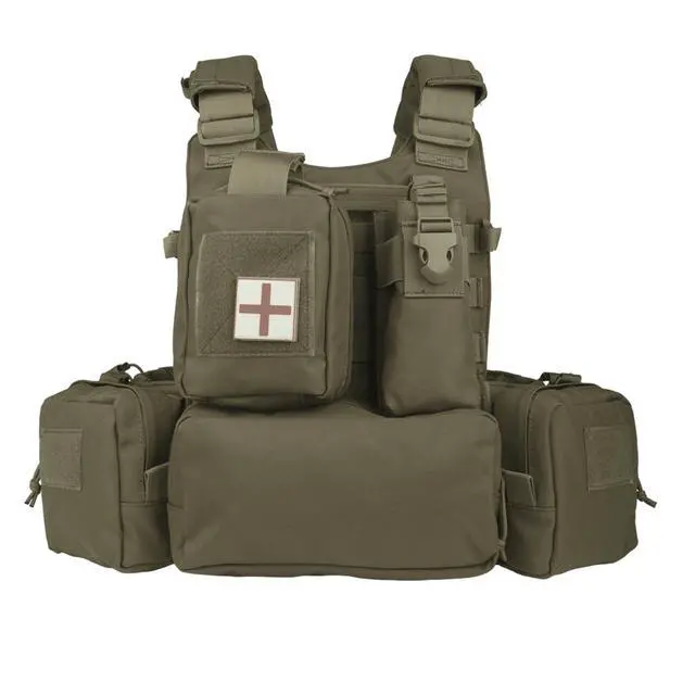 Alt view image 3 of 6 - Great Tactical Outdoor Vest for Men Multifunctional Modular Molle Vest with Metal Buckles