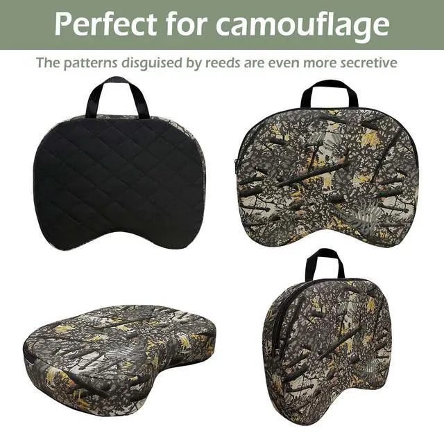Alt view image 2 of 6 - Portable Hunting Seat Cushion, 11.4 x 15.7 x 2.8in Thickening Lightweight Outdoor Cushion, Waterproof Sponge Dirty Proof Pad for Hunting, Camping, Stadium, Outdoor Sports, Fishing