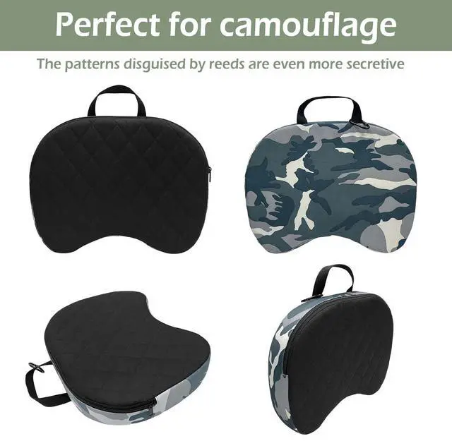 Alt view image 2 of 6 - Portable Hunting Seat Cushion, 11.4 x 15.7 x 2.8in Thickening Lightweight Outdoor Cushion, Waterproof Sponge Dirty Proof Pad for Hunting, Camping, Stadium, Outdoor Sports, Fishing