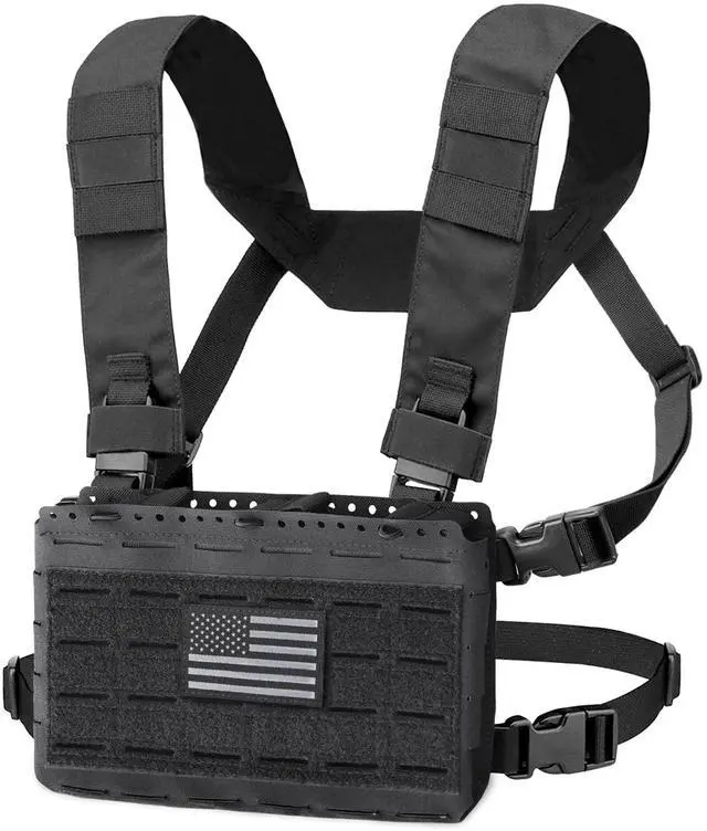 Main image of Tactical Pouches Chest Pack Modular, Triple Magazine Molle Chest Rig | Adjustable Molle Micro Chest Rigs, Triple Magazine Insert, Chest Bag for Men, Laser-Cut Carrier Vest