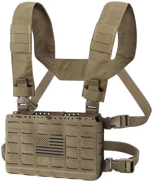 Main image of Tactical Pouches Chest Pack Modular, Triple Magazine Molle Chest Rig | Adjustable Molle Micro Chest Rigs, Triple Magazine Insert, Chest Bag for Men, Laser-Cut Carrier Vest