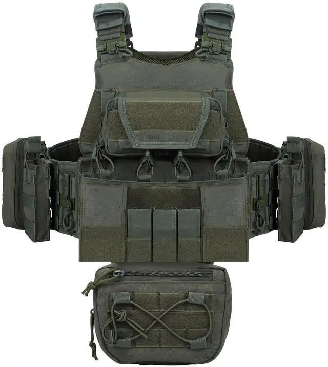 Main image of YAKEDA Outdoor Training Vest With PALS System MultiFunctional MOLLE Quick Release Vest- For Hiking, Camping Training