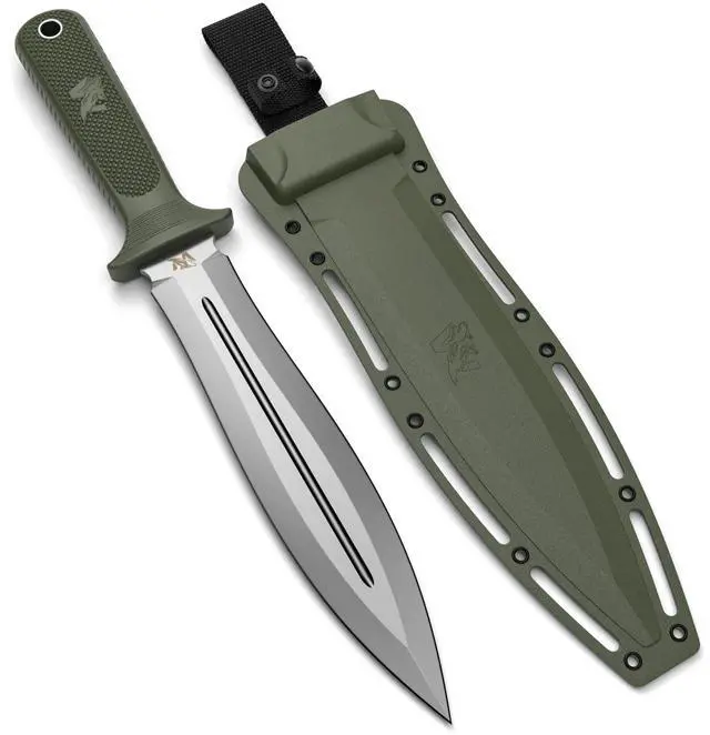 Main image of ODENWOLF W-SowCatcher Fixed Blade Knife with Sheath - Large Hunting Knife made of D2 steel - Big Fixed Blade Double Edge Knife with TPE Handle