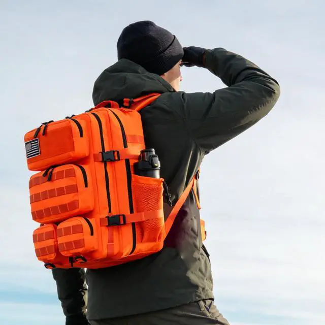 Alt view image 7 of 7 - 55L Tactical Backpack Heavy Duty Military Rucksack Molle Backpack 3 Day Assault Pack for Work Outdoors