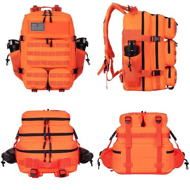 Alt view image 6 of 7 - 55L Tactical Backpack Heavy Duty Military Rucksack Molle Backpack 3 Day Assault Pack for Work Outdoors