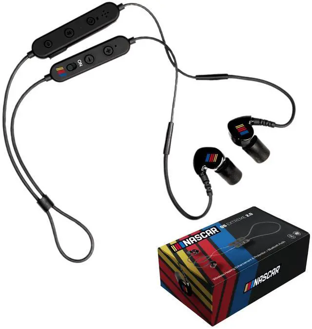 Main image of GS Extreme NASCAR 2.0 Shooting Ear Buds, 25-Hour Hearing Protection | Hearing Enhancement & Noise Isolation Bluetooth Earbuds With Dynamic Speakers, NASCAR Edition