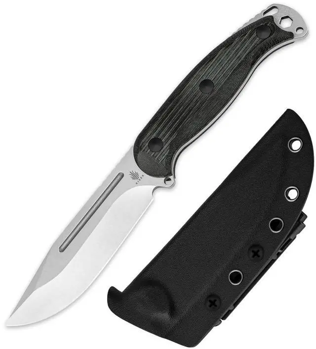 Main image of Ursa Major Fixed Blade Knife, Hammer Head & Hexagon Hole, 1082A3 | 4.43" AEB-L Blade, Black Micarta Handle, Full Tang Camping Knife with Sheath, Hunting Survival Knife for Outdoor Activities
