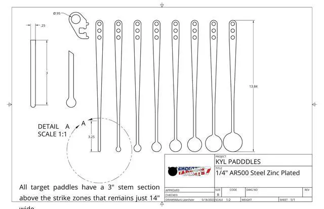 Alt view image 4 of 5 - KYL Know Your Limits AR500 Target | Vet Made in USA | 22lr - Airgun Rimfire Spinning