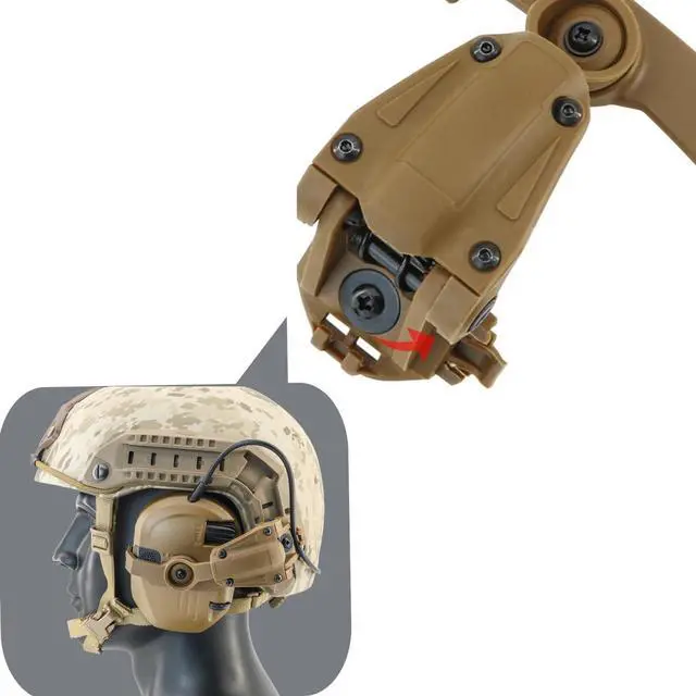Alt view image 3 of 6 - ARC Rail Adapter for Fast Series Helmets Compatible with Walker's Razor Earmuffs