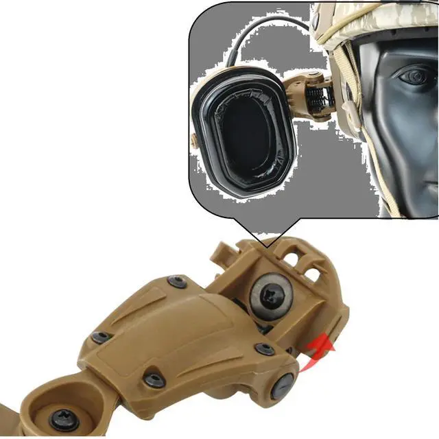 Alt view image 4 of 6 - ARC Rail Adapter for Fast Series Helmets Compatible with Walker's Razor Earmuffs