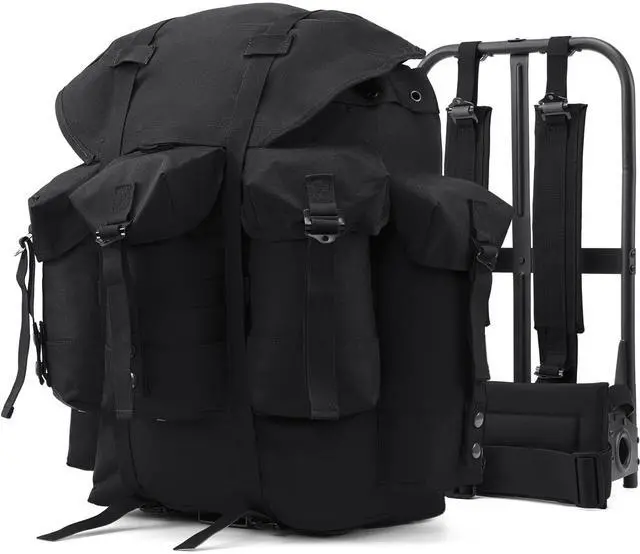 Main image of 50L Military Alice Pack Army Survival Combat ALICE Rucksack Backpack for Men & Women for Camping, Hiking, Emergency Black