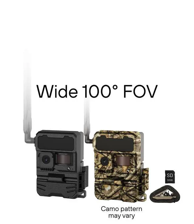 Alt view image 2 of 7 - Yellowstone Y2 4g LTE Trail Camera, 100 Degree Wide, 1080p Video (Black) | 12MP Photos, IP66 Waterproof, 0.4 Second Trigger, 65' Sensor Range, Includes SIM and SD