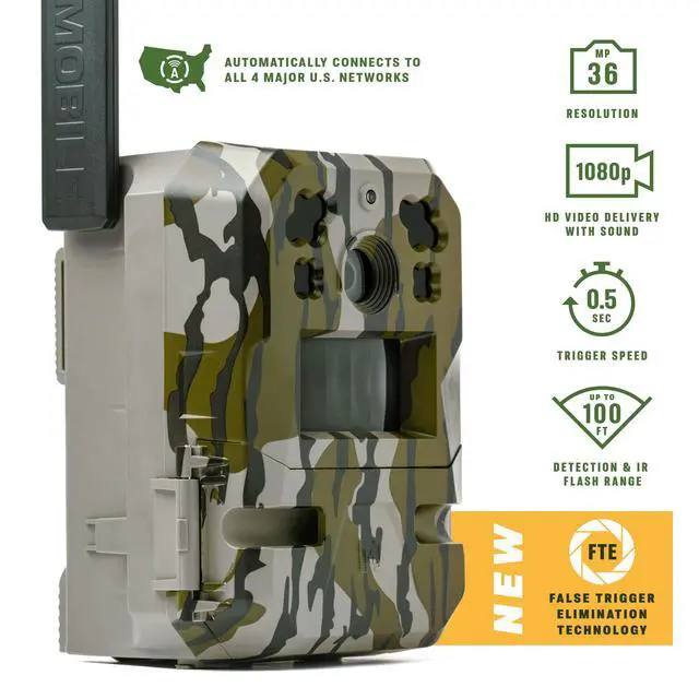 Alt view image 2 of 7 - Edge Pro Cellular Trail Camera - Auto Connect, Nationwide Coverage, False Trigger Elimination Tech,1080p Video with HD Audio, 100ft Detection Range