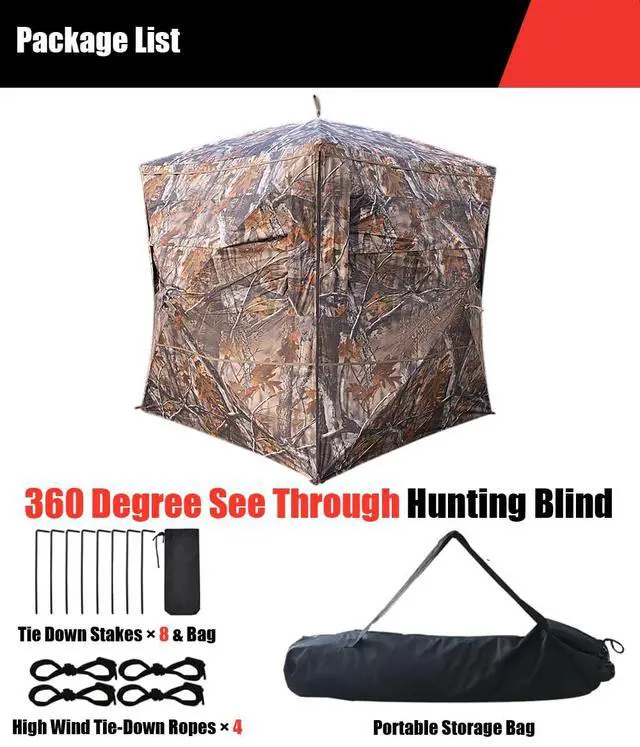 Alt view image 6 of 6 - SPUR Collector 3 Person Hunting Blind, Portable Ground Blind with Silent Windows, Portable Durable Hunting Tent for Deer & Turkey Hunting