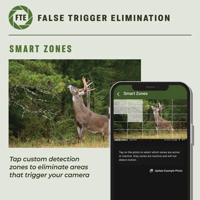 Alt view image 5 of 7 - Edge Pro Cellular Trail Camera - Auto Connect, Nationwide Coverage, False Trigger Elimination Tech,1080p Video with HD Audio, 100ft Detection Range