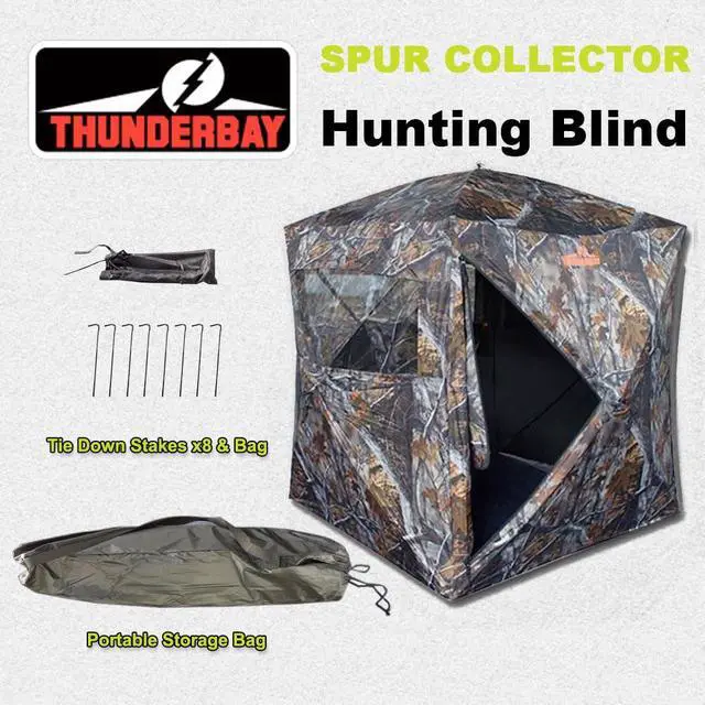 Alt view image 4 of 7 - SPUR Collector 3 Person Hunting Blind, Portable Ground Blind with Silent Windows, Portable Durable Hunting Tent for Deer & Turkey Hunting