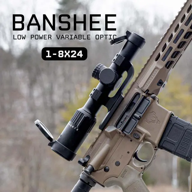 Alt view image 2 of 7 - Banshee ED 1-8x24 LPVO Rifle Scope with Offset Scope Mount