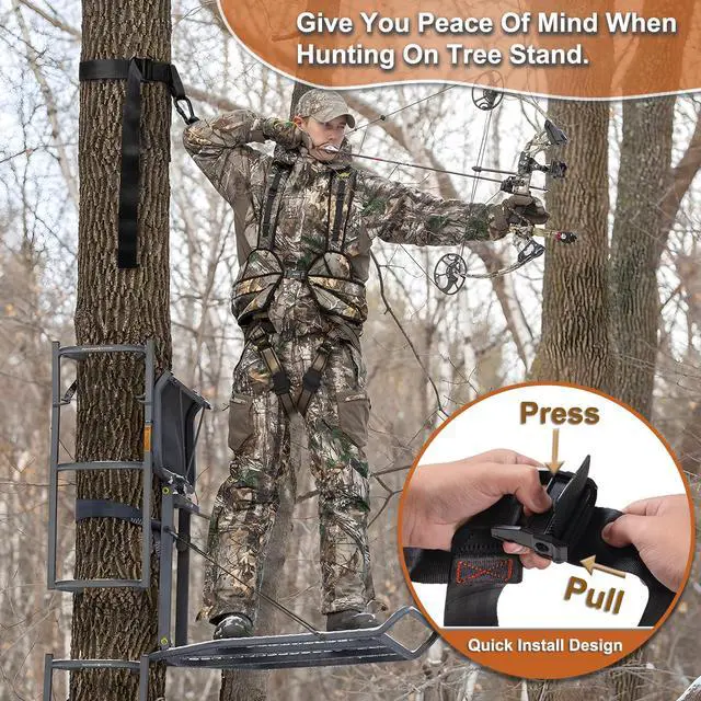 Alt view image 2 of 7 - Tree Strap Hunting, Hunting Safety Harness Tree Strap, Tree Stand Safety Strap, Make Hunting Safer and Easier