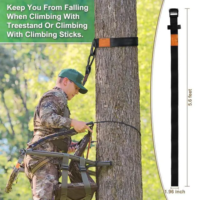 Alt view image 4 of 7 - Tree Strap Hunting, Hunting Safety Harness Tree Strap, Tree Stand Safety Strap, Make Hunting Safer and Easier