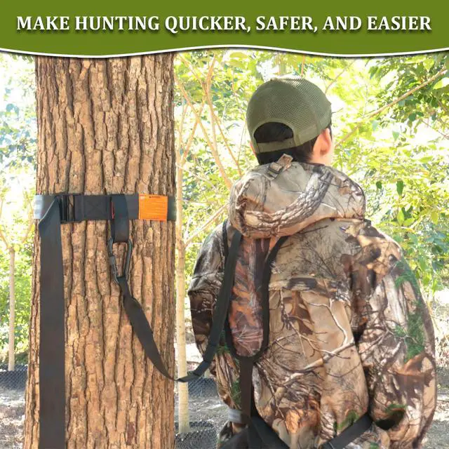Alt view image 7 of 7 - Tree Strap Hunting, Hunting Safety Harness Tree Strap, Tree Stand Safety Strap, Make Hunting Safer and Easier