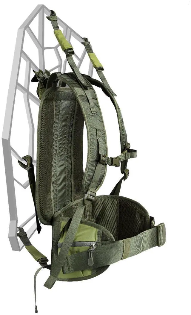 Main image of Tree Stand Transport System, Comfortable Padded Tree Stand Backpack Carry Straps, Adjustable Tree Stand Carrier System, Universal Fits Most Tree Stands, Includes Necessary Hip & Waist Belt