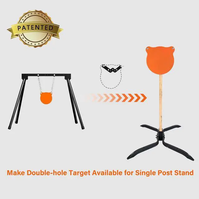 Alt view image 7 of 7 - Target Stand System 3/8" Thick Shooting Target Kit Combination AR500 Steel Shooting Target with Height Adjustable Stand Mount for Outdoor Range and Shooting Practice