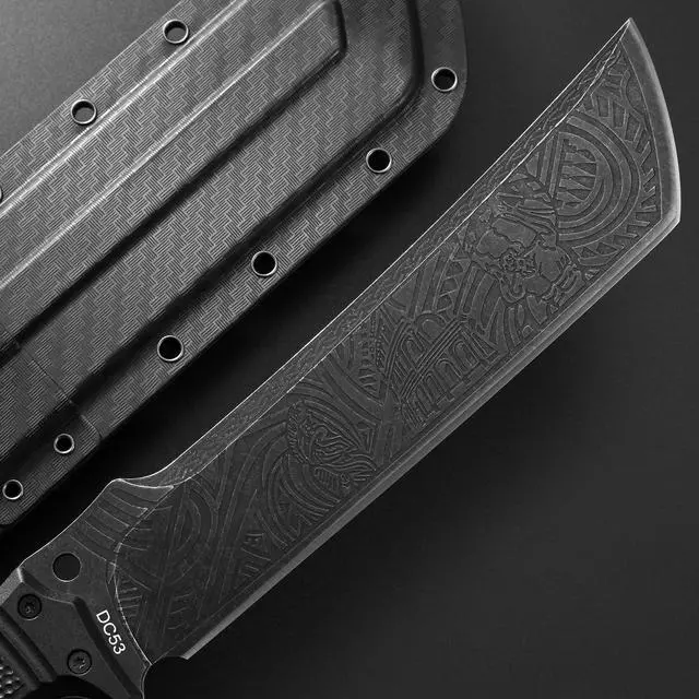 Alt view image 4 of 7 - GTK1 Fixed Blade Knife DC53 Steel Blade Nylon Fiberglass Handle Full Tang EDC Tool Knifes for Outdoor Camping Survival Adventure Bushcraft(Pattern blade)