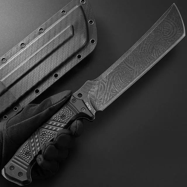 Alt view image 6 of 7 - GTK1 Fixed Blade Knife DC53 Steel Blade Nylon Fiberglass Handle Full Tang EDC Tool Knifes for Outdoor Camping Survival Adventure Bushcraft(Pattern blade)