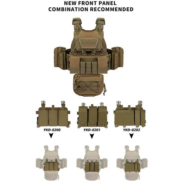 Alt view image 5 of 5 - YAKEDA Outdoor Training Vest With PALS System MultiFunctional MOLLE Quick Release Vest- For Hiking, Camping Training