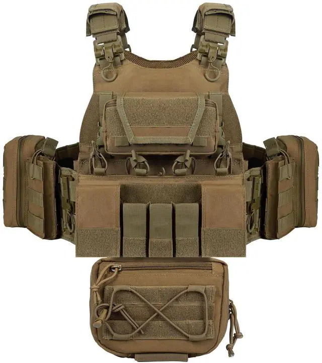 Main image of YAKEDA Outdoor Training Vest With PALS System MultiFunctional MOLLE Quick Release Vest- For Hiking, Camping Training