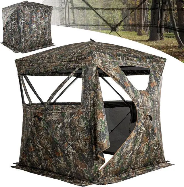 Main image of Hunting Blind 270° See Through, Low-Noise 2-3 Person Pop Up Deer Blind, Portable Durable Ground Blind for Deer & Turkey Hunting