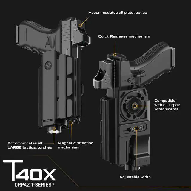 Alt view image 2 of 7 - Light Bearing Holster for Sig P320, P226, P229, SP2022 and SP2340 Compatible with Streamlight TLR-2 and SureFire X400