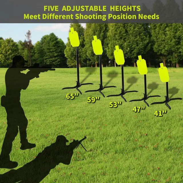 Alt view image 5 of 7 - Target Stand System 3/8" Thick Shooting Target Kit Combination AR500 Steel Shooting Target with Height Adjustable Stand Mount for Outdoor Range and Shooting Practice