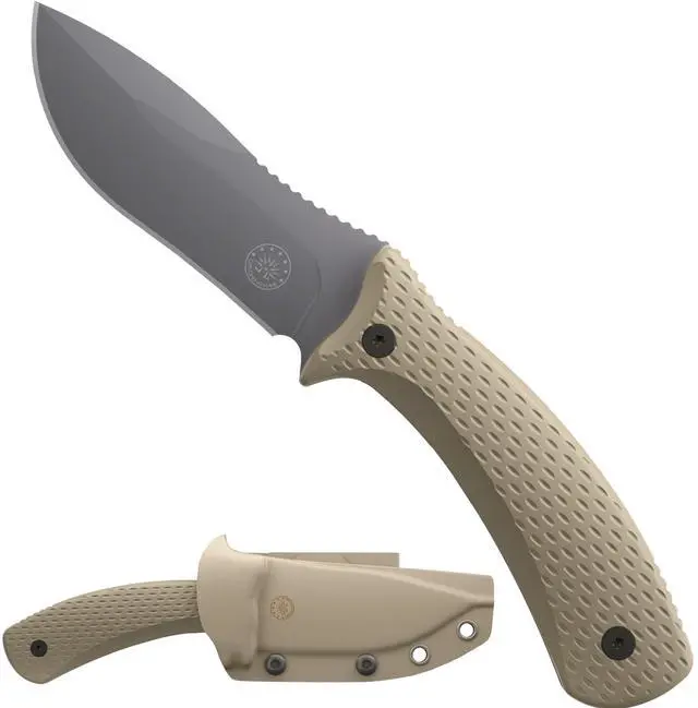 Main image of SIDEKICK - Compact EDC Fixed Blade Knife, Scout and Vertical Carry, Sandvik 14C28N Steel, G10 Handle, Kydex Sheath, 360° Rotating Belt Clip, Camping, Fishing, Hunting, Boating (Coyote)