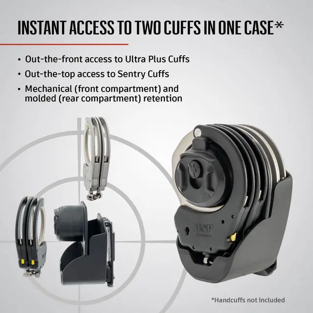 Alt view image 5 of 6 - Exo Case for Handcuffs, Handcuff Case for Duty Belt, Police Vest, or Belt Pouch, Duty Belt Accessories, Police Gear, Law Enforcement Gear, and Security Guard Equipment