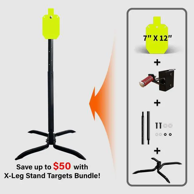 Alt view image 2 of 7 - Target Stand System 3/8" Thick Shooting Target Kit Combination AR500 Steel Shooting Target with Height Adjustable Stand Mount for Outdoor Range and Shooting Practice
