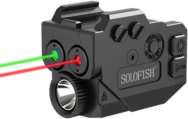 Main image of 500lm Pistol Light and Purple/Green Blue Beam Combo | Rechargeable Aluminum Weapon Light and Beams for Guns with a Rail