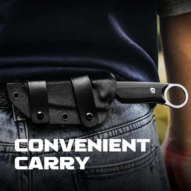 Alt view image 5 of 7 - Cabox Fixed Blade Knife 3.36" 154CM Steel Fixed Blade Hunting Knife G10 Handle with Sheath for Survival Camping 1048C1