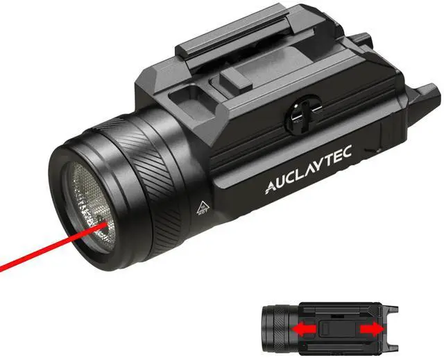 Main image of 1200 Lumen Pistol Light Laser Combo Red Beam Tactical Flashlight, Pistol Flashlight Adjustable Slide Locating Keys for Picatinny